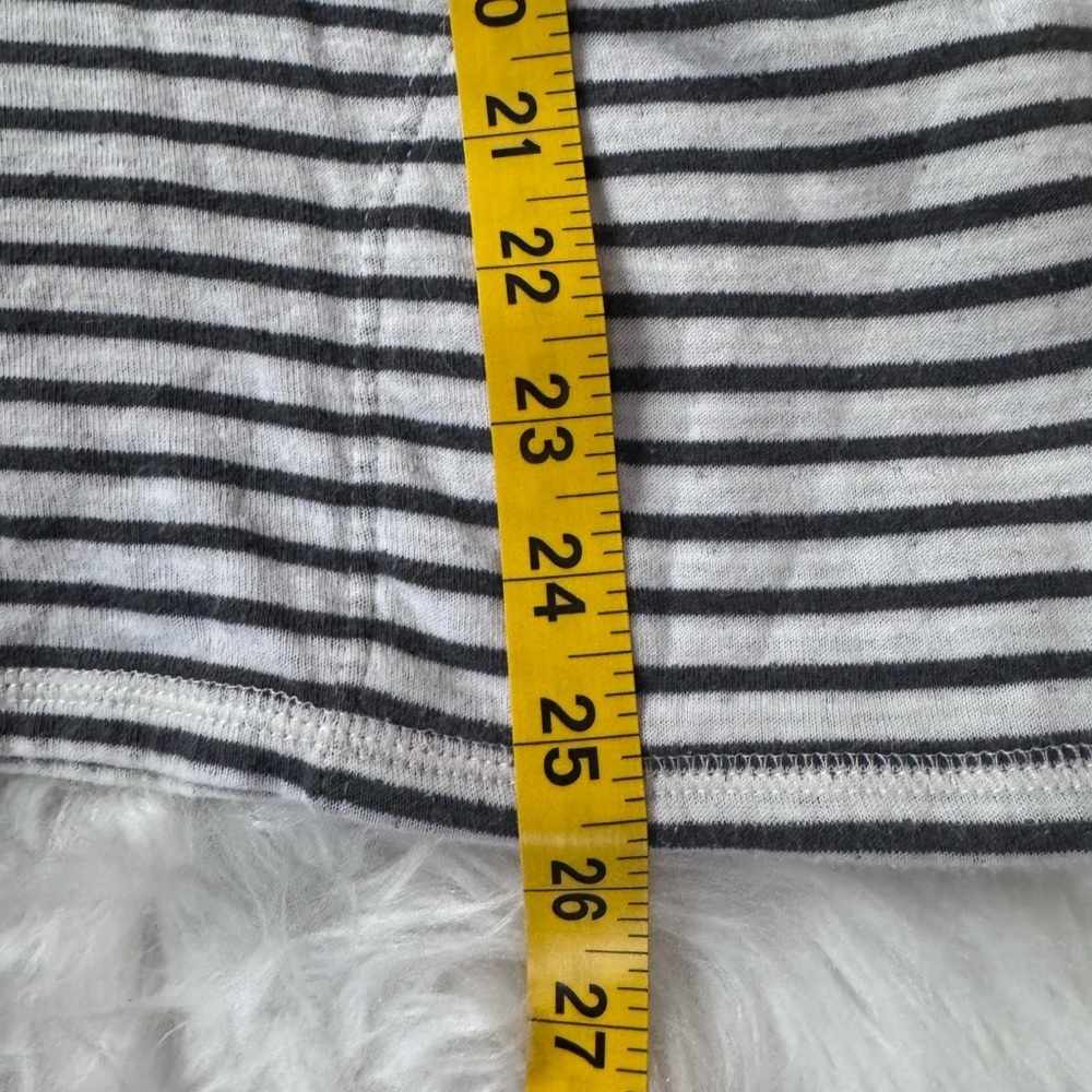 Toad & Co Size L Cowl Neck Long-Sleeved Top in white and blue - Picture 9 of 9